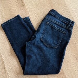 Frame Denim Le Garcon Crop Jeans in Deep Indigo